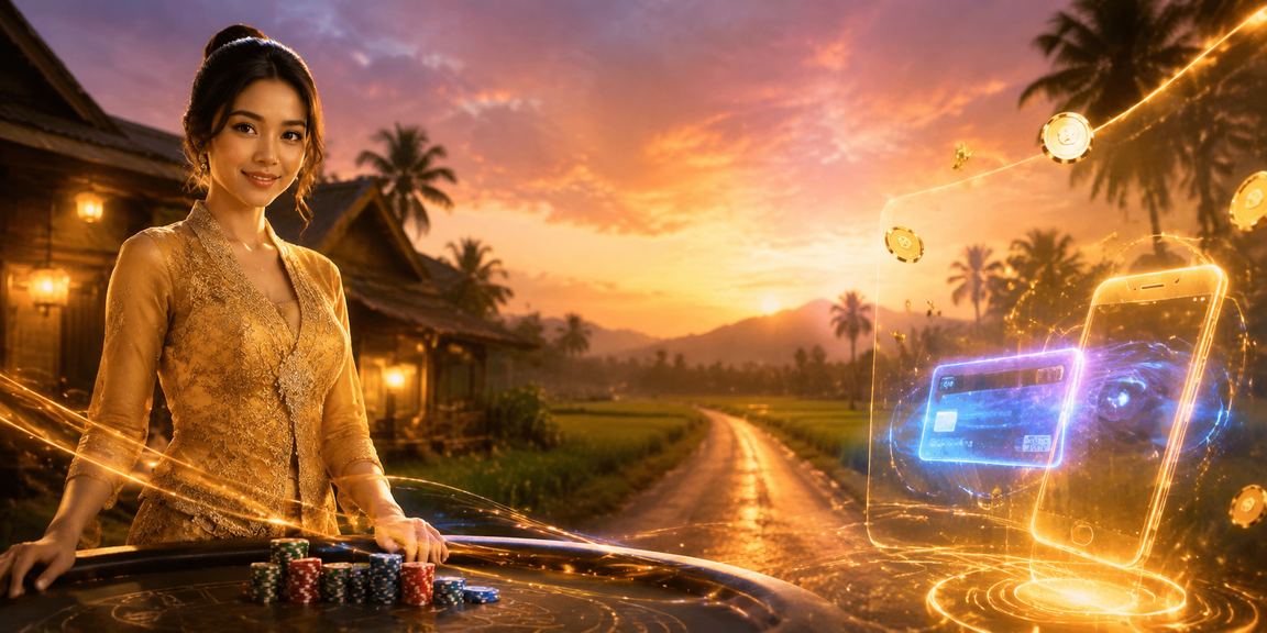 Suasana hiburan kasino bergaya kebaya Malaysia dengan paparan perlawanan langsung